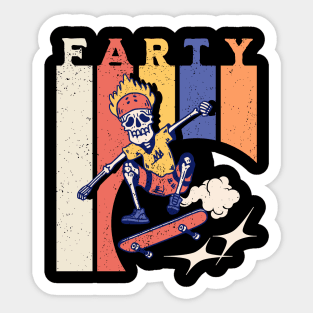 This Guy Loves To Fart - Farting Farty Skate - Fart Guy Joke Sticker